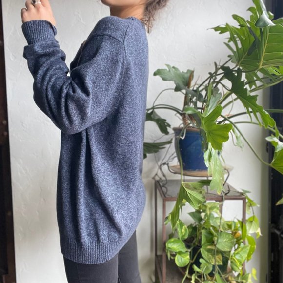 🏷 Sold | Soft Knit Blue Crewneck Sweater - Picture 4 of 7